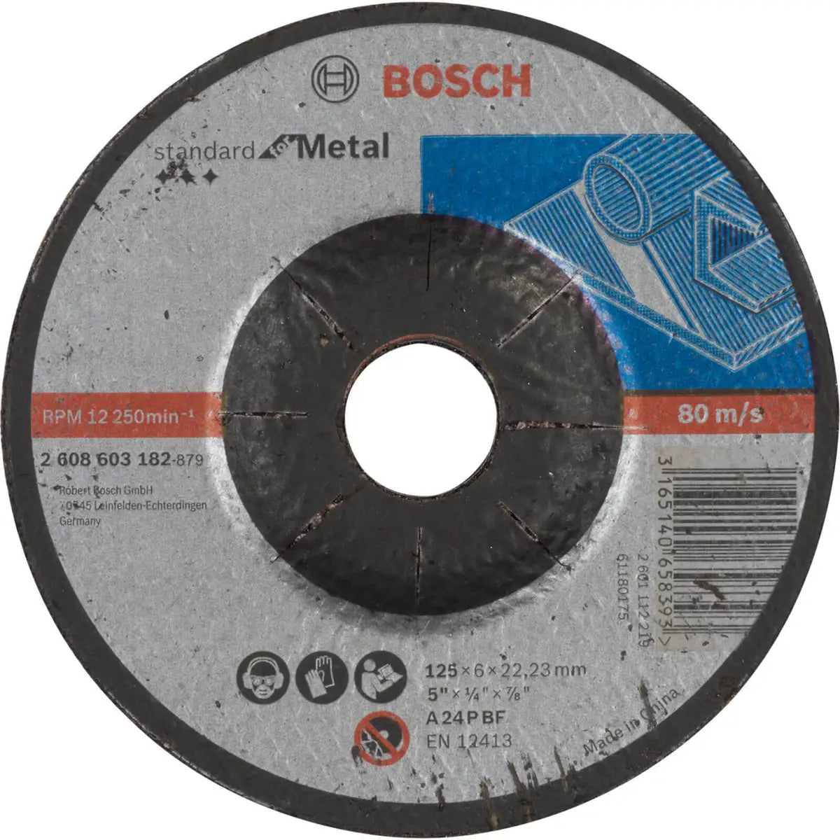 Bosch Standard Metal grinding disc A 24 P BF, 125 2608603182 Power Tool Services