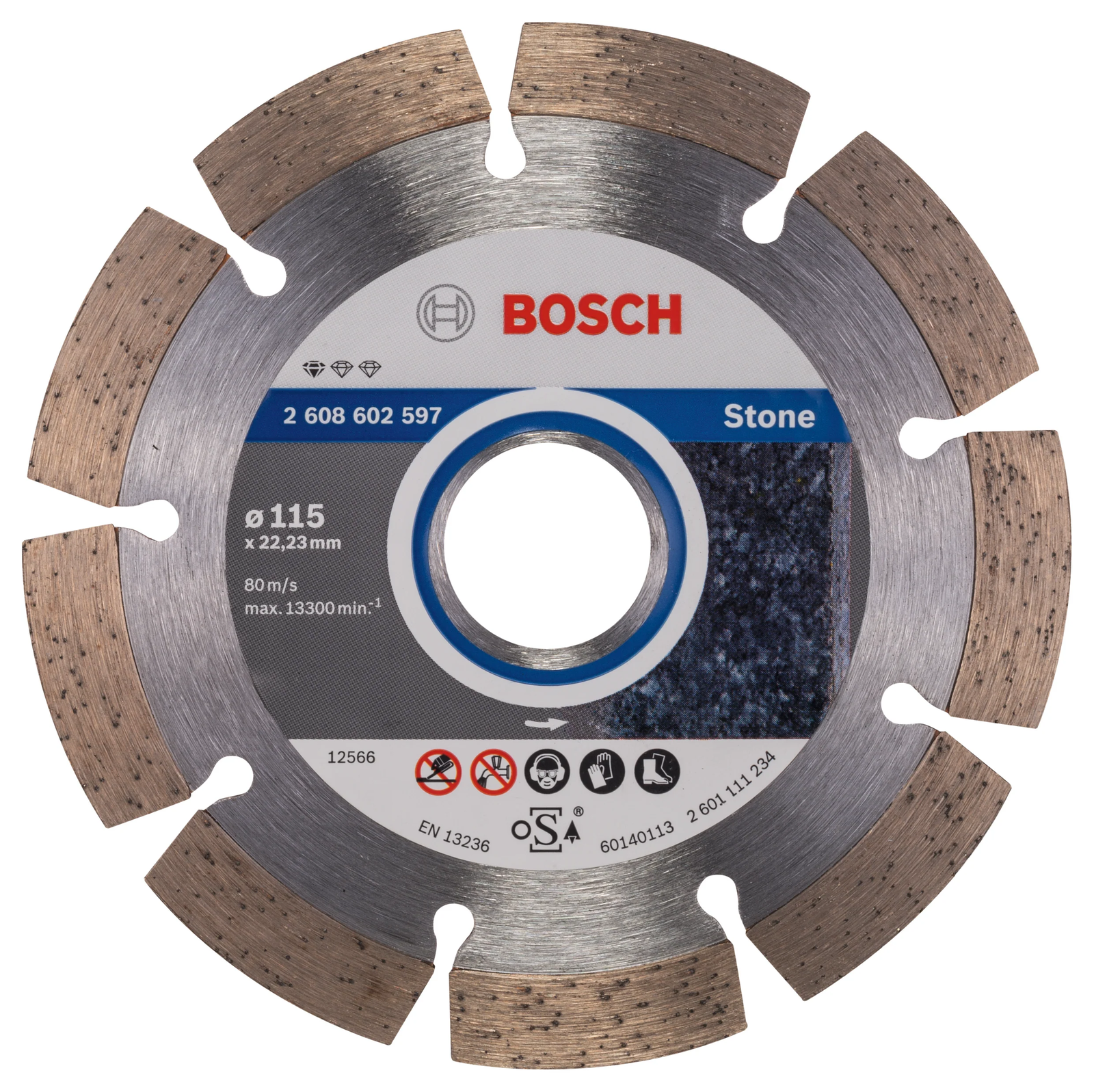 Bosch Standard for Stone 115 x 22,23 x 1,6 segmented 2608602597 Power Tool Services