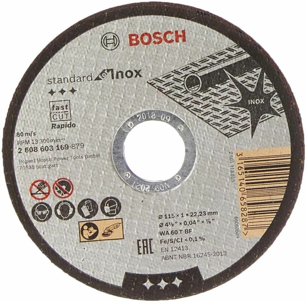 Bosch Std Inox Disc 115X1X22.23Mm 2608603169 Power Tool Services