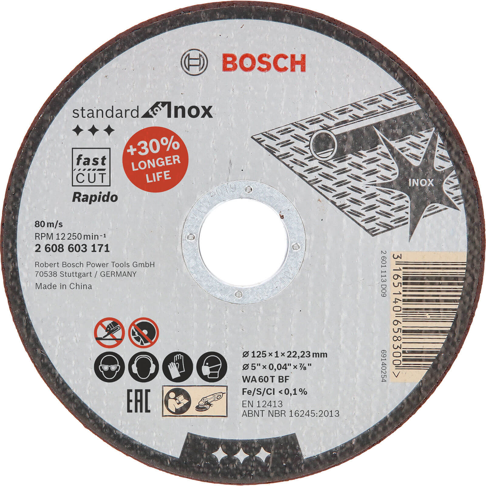 Bosch Std Inox Disc 125X1X22.23Mm 2608603171