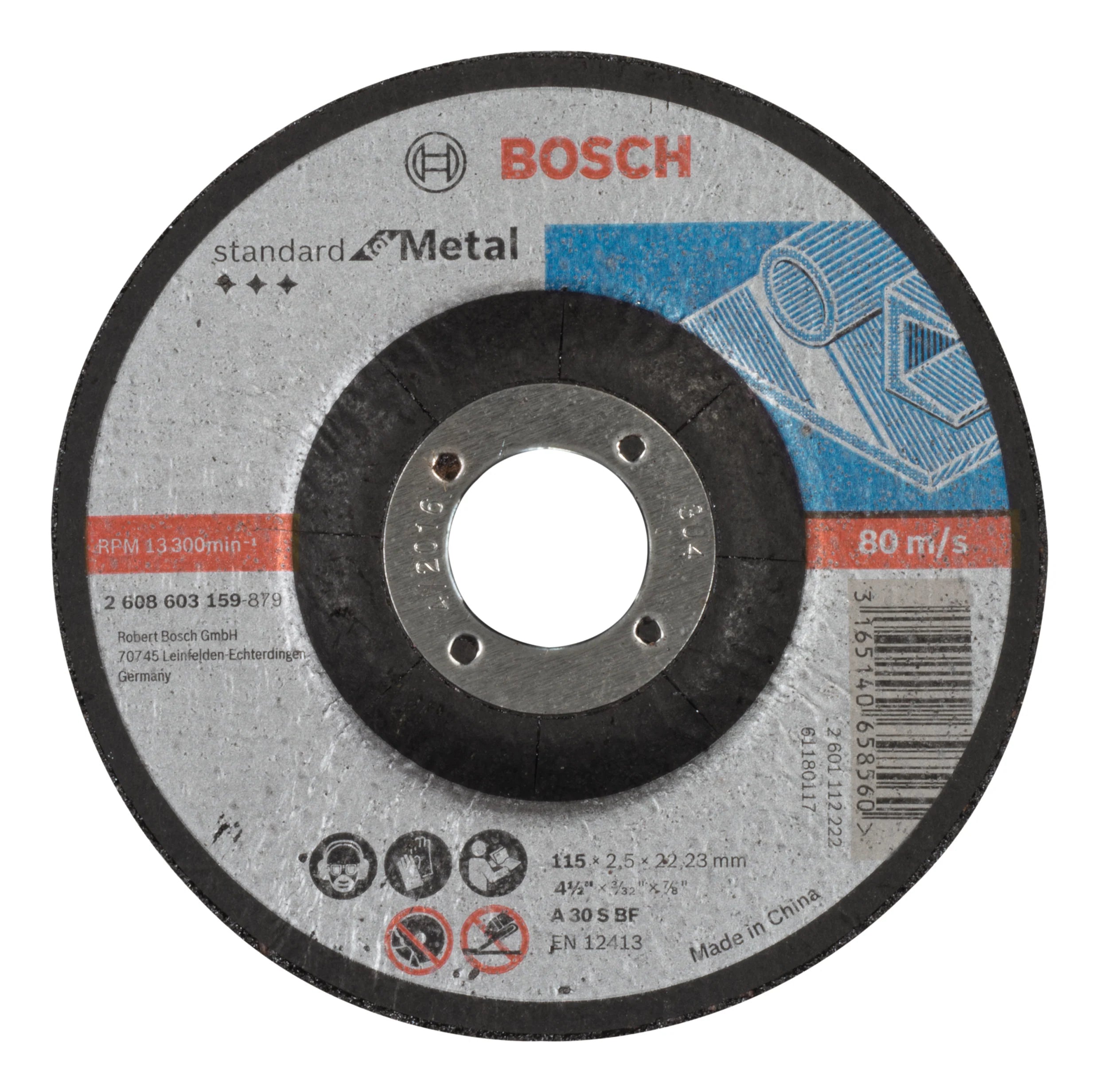 Bosch Std Metal Disc 115X2.5X22.23Mm D 2608603159 Power Tool Services