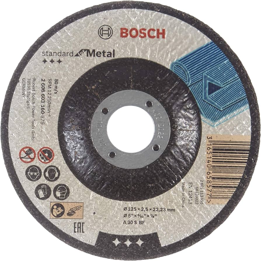 Bosch Std Metal Disc 125X2.5X22.23Mm D 2608603160 Power Tool Services