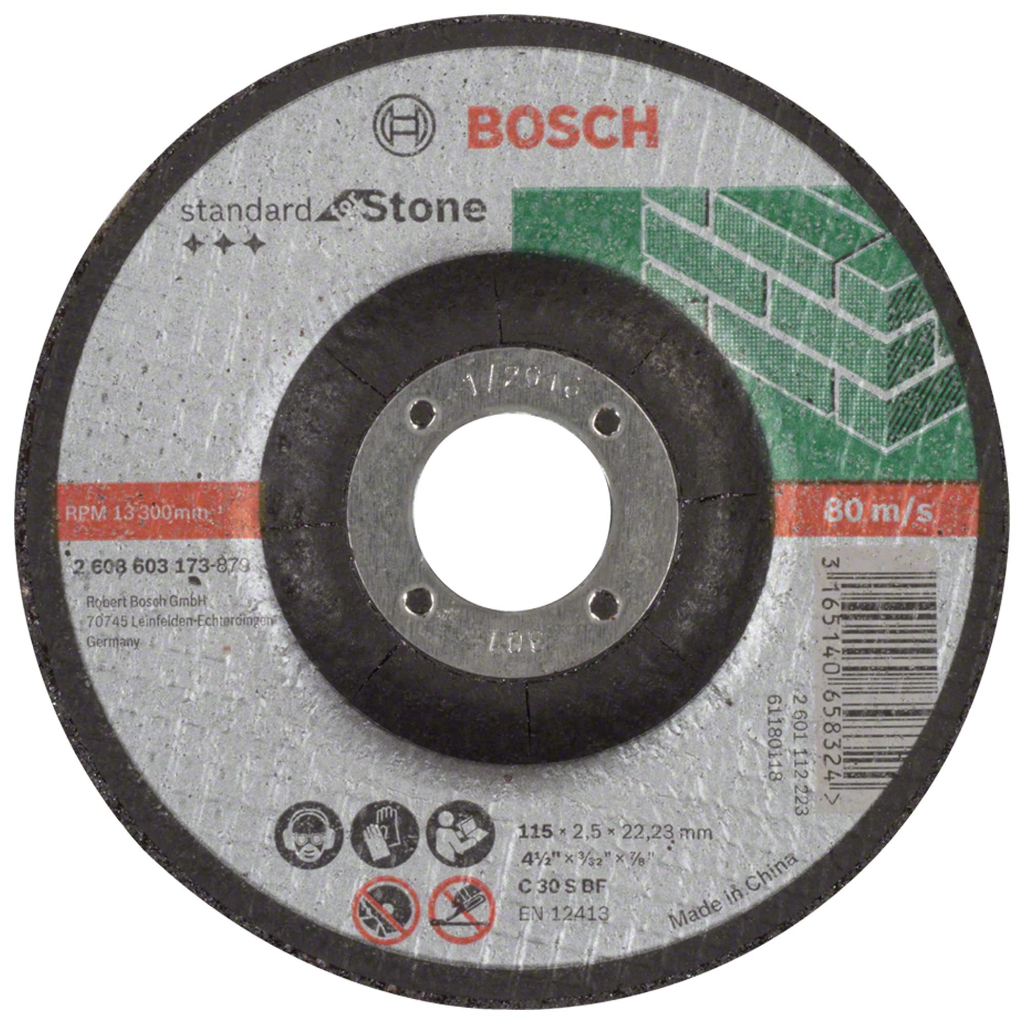 Bosch Std Stone Disc 115X2.5X22.23Mm D 2608603173 Power Tool Services