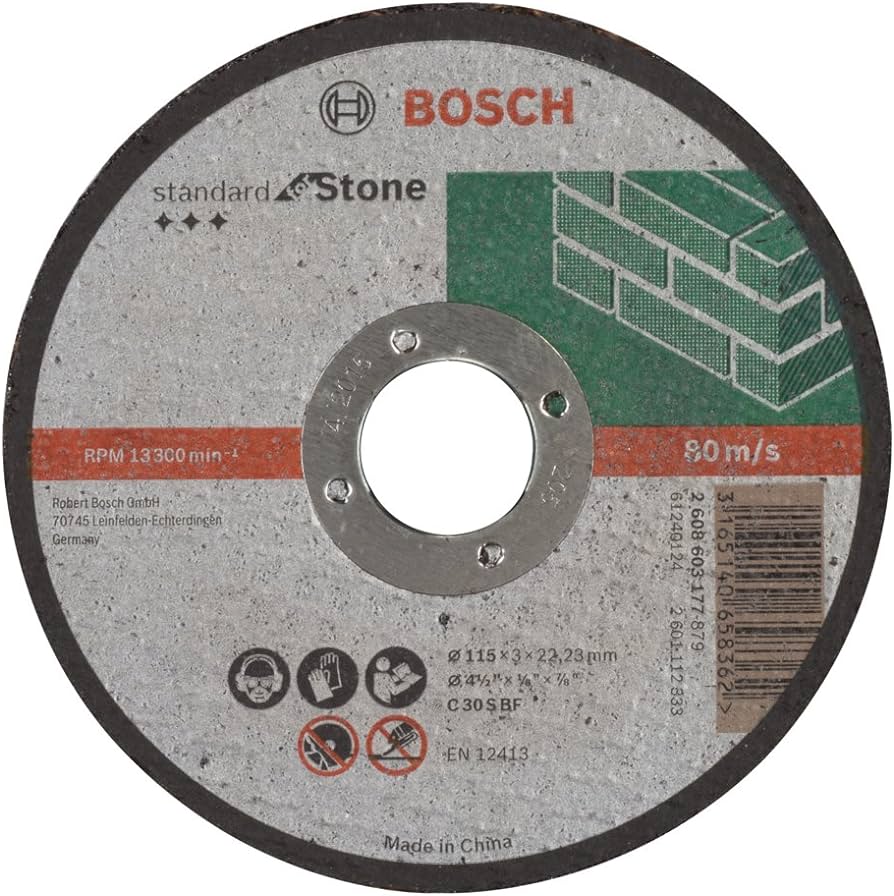 Bosch Std Stone Disc 115X3X22.23Mm S 2608603177 Power Tool Services