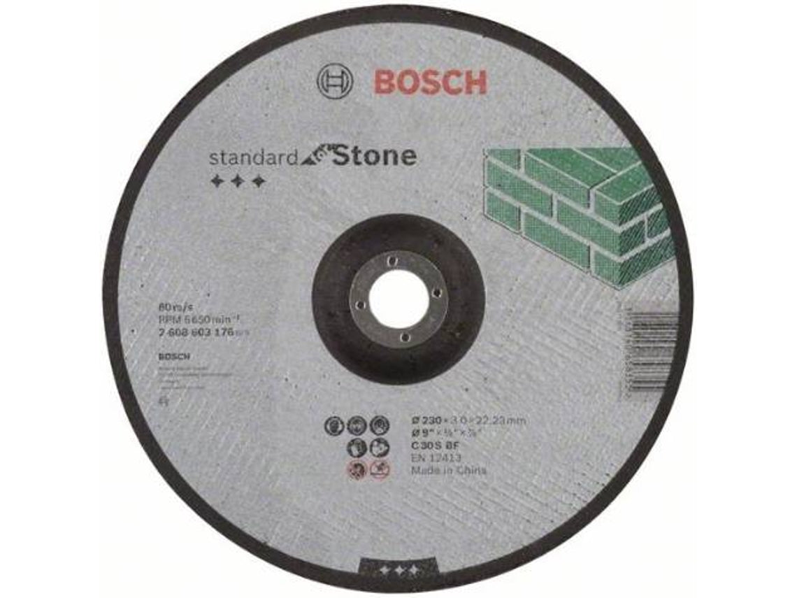 Bosch Std Stone Disc 230X3X22.23Mm D 2608603176 Power Tool Services