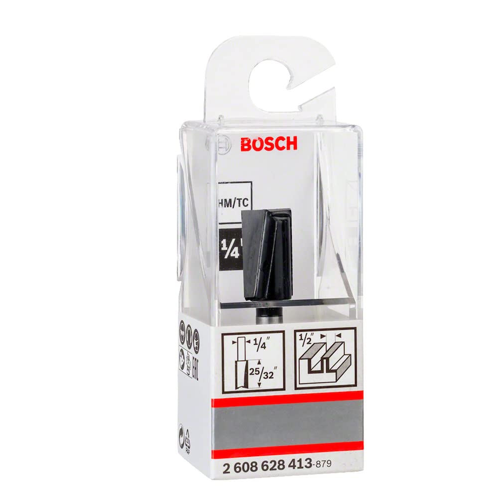 Bosch Straight bit, 1/4", D1 12.7 mm, L 19.5 mm, G 51 mm 2608628413 Power Tool Services