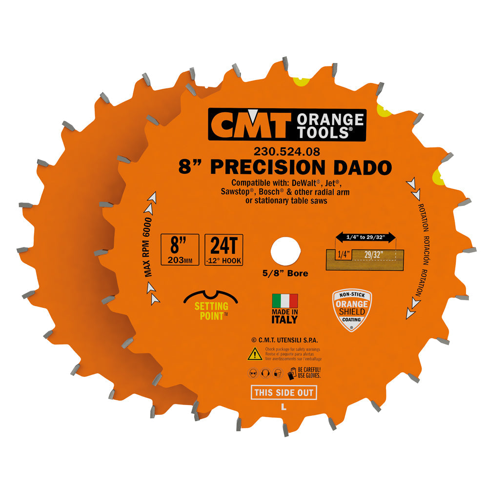 CMT Dado Pro Set 203mm x 230.524.08 Power Tool Services