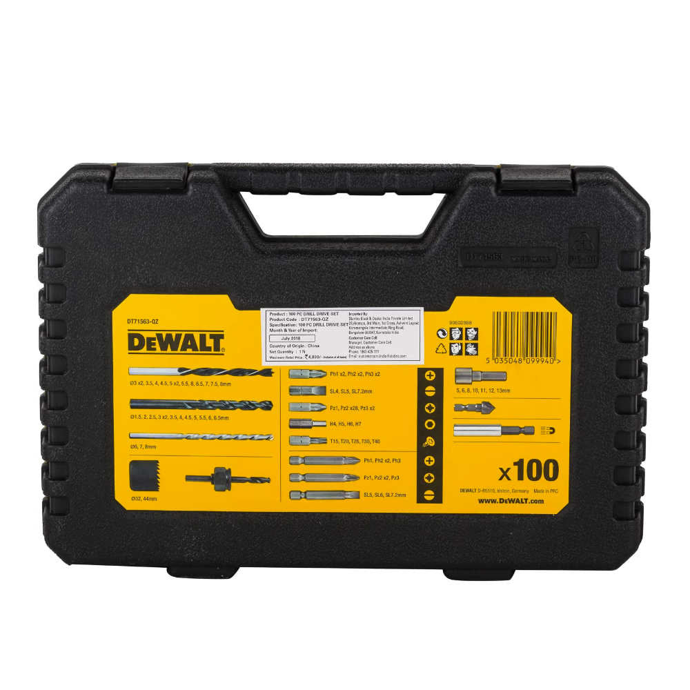 DEWALT 100 Piece Drill and Driver Accessory Set DT71563 Power Tool Services