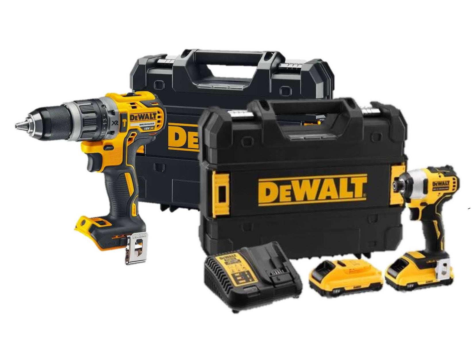 DEWALT 18V 3.0AH DCD796NT Hammer Drill with DCF809NT Impact Driver Power Tool Services