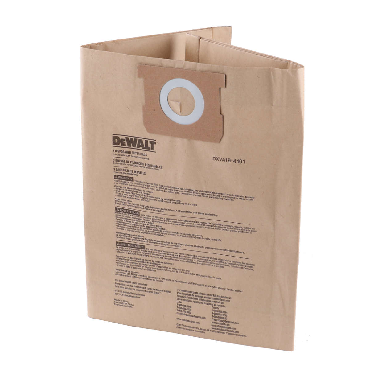 Dewalt Standard Dust Bag for 23 - 38L Wet Dry Vacuum DXVA19-4201