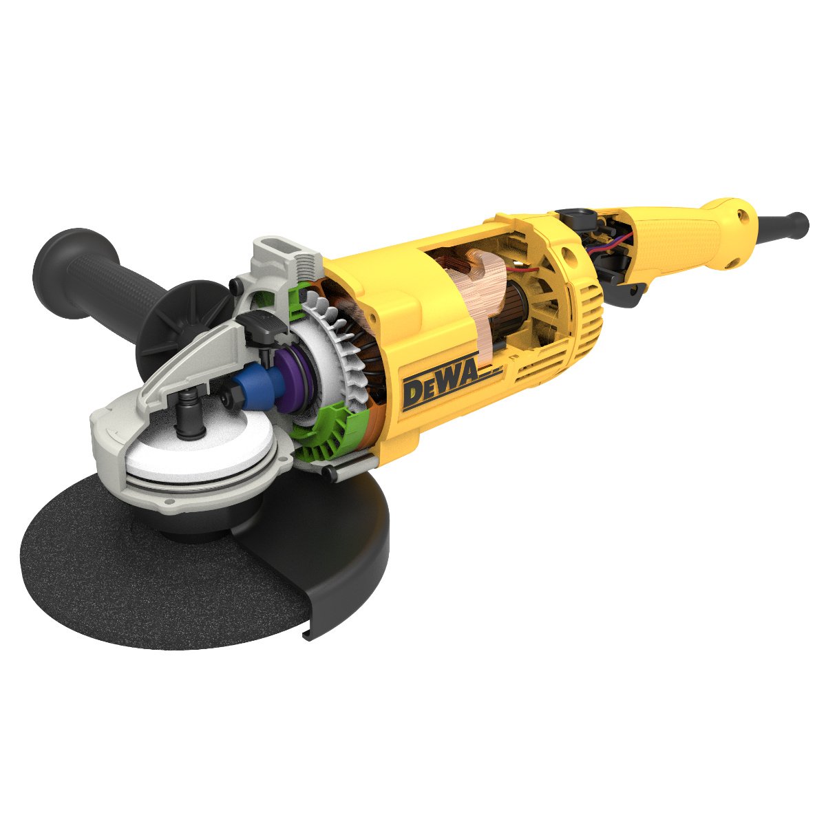 Dewalt 2600W 230Mm Heavy Duty Large Angle Grinder DWE496 PTS