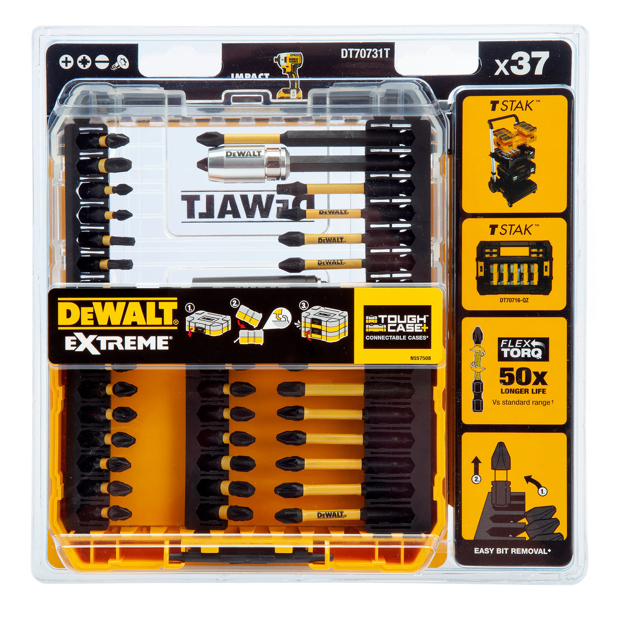 Dewalt Flextorq 37pc Bit Set in Tough Case DT70731T