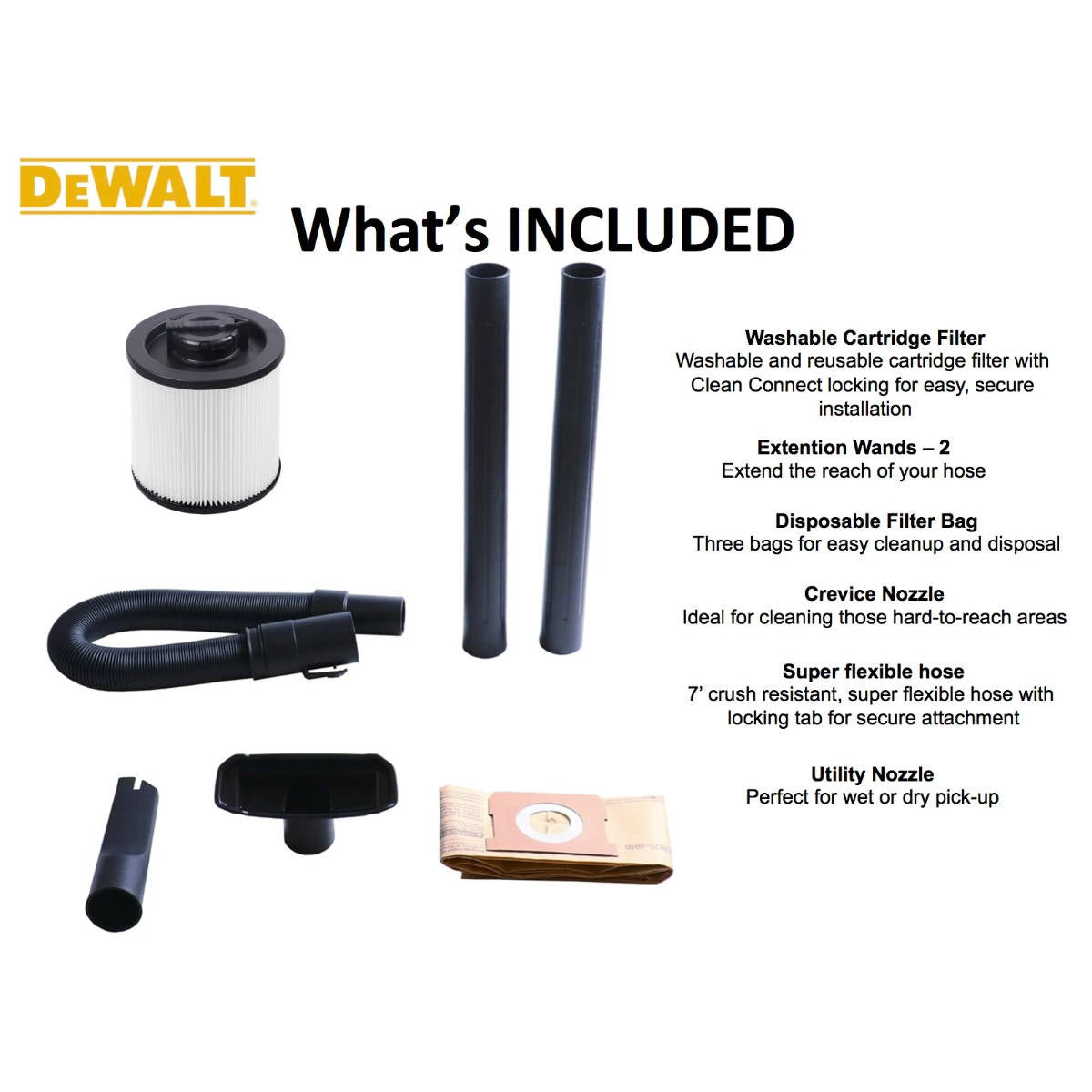 Dewalt Portable 15L Wet Dry Vacuum Cleaner DXV15T Power Tool Services