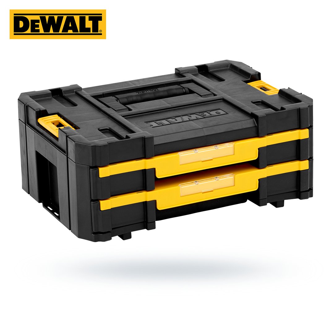 Dewalt TSTAK 2 Drawer Tool Storage Tool Box DWST1-70706 Power Tool Services
