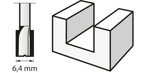 Dremel Router Bit (HSS) 6,4 mm (654) Power Tool Services
