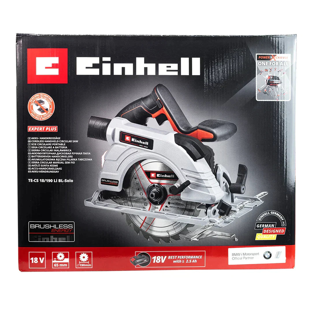 Einhell Cordless Circular Saw TE-CS 18/190 Li BL - Solo Power Tool Services