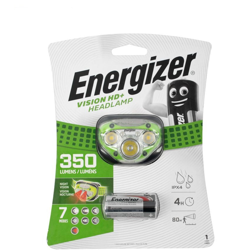 Energizer 350lum Vision Hd Plus Headlight Green E300280600 Power Tool Services