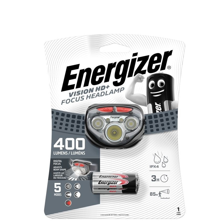 Energizer 400lum Vision Hd Plus Focus Headlight Grey E300280700 Power Tool Services