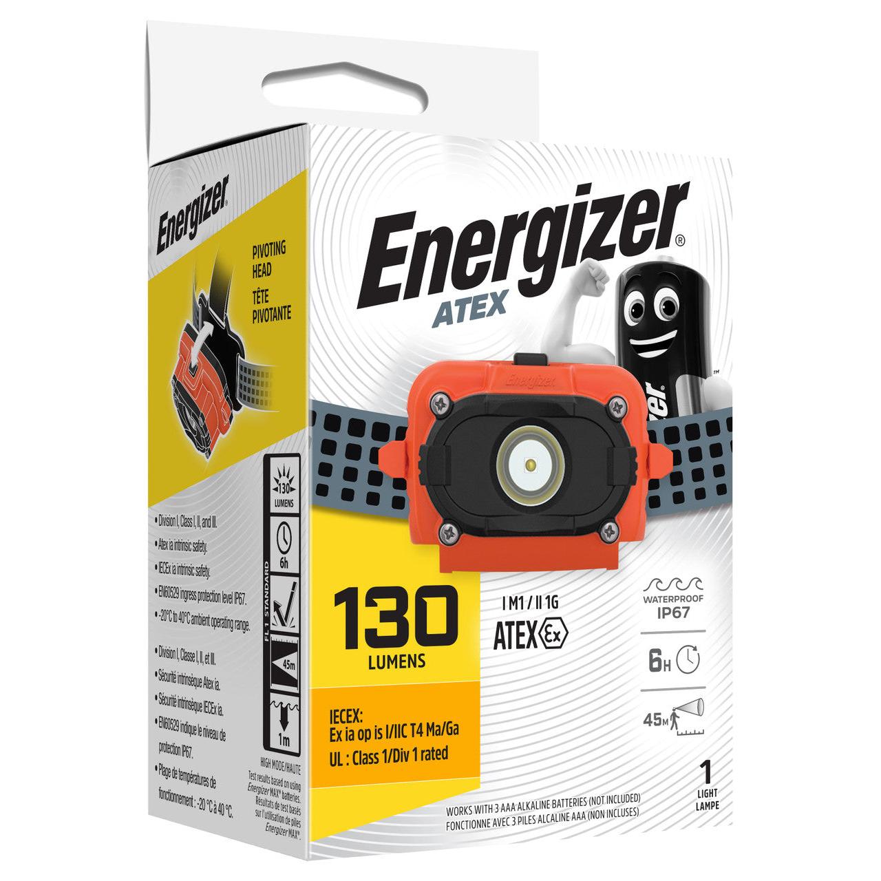 Energizer Atex Headlight 3aaa Intrinsically Safe Torch Flash Light E301380800 Power Tool Services