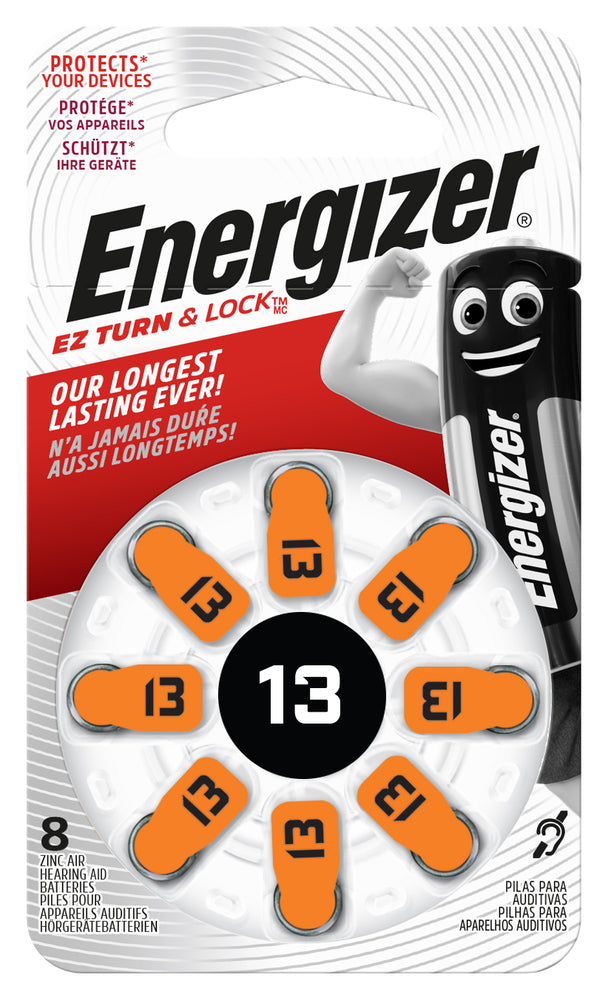Energizer Hearing Aid Battery Az13 Orange 4 Pack E001139505
