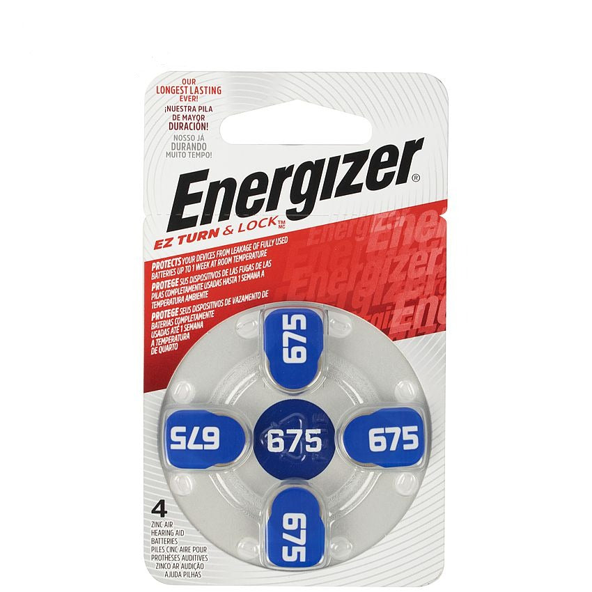 Energizer Hearing Aid Battery Az675 Blue 4 Pack E001127805 Power Tool Services