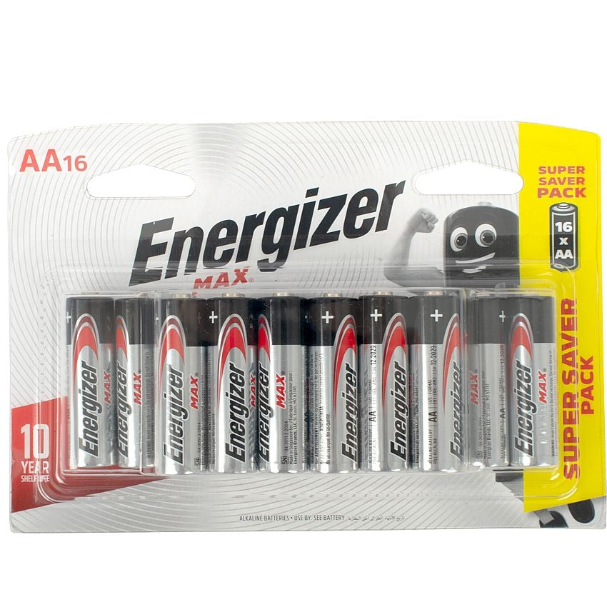 Energizer Max Aa-16 Pack (175x120mm Pack ) E301638900 Power Tool Services