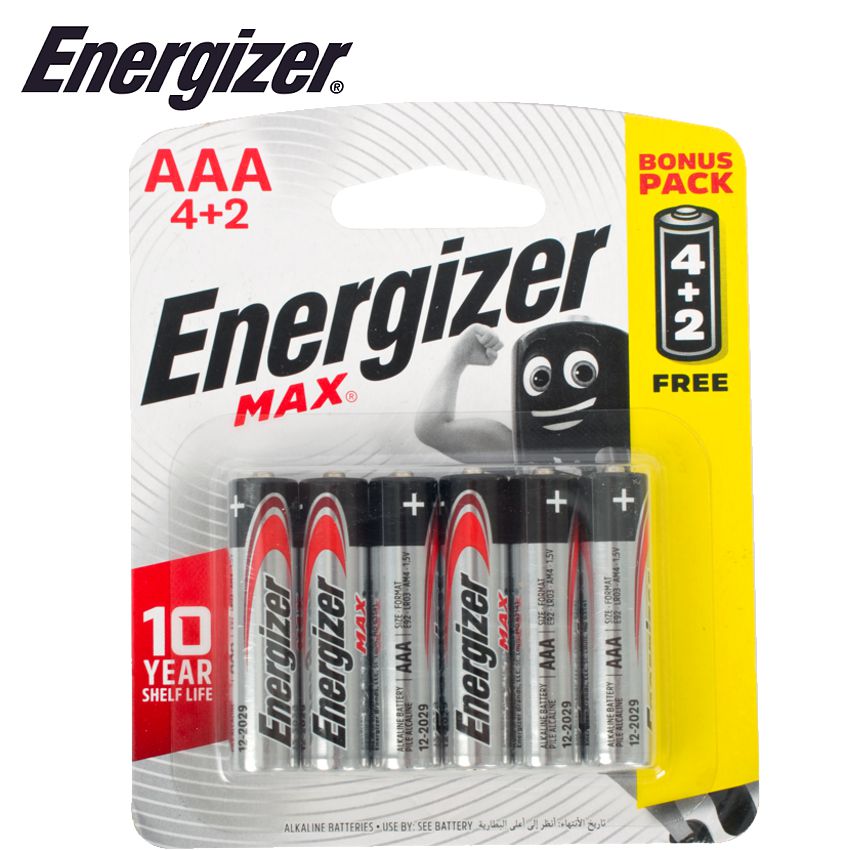 Energizer Max Aaa - 6pack 4+2 Free E301623500 Power Tool Services