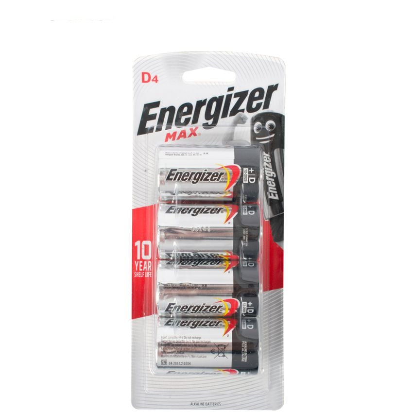 Energizer Max D - 4 Pack E300310502 Power Tool Services