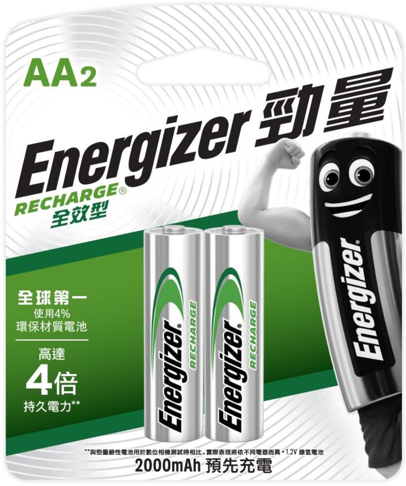 Energizer Recharge 2000mah Aa - 2 Pack E300525301