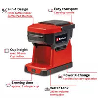 Einhell Cordless Coffee Maker TE-CF 18 Li-Solo