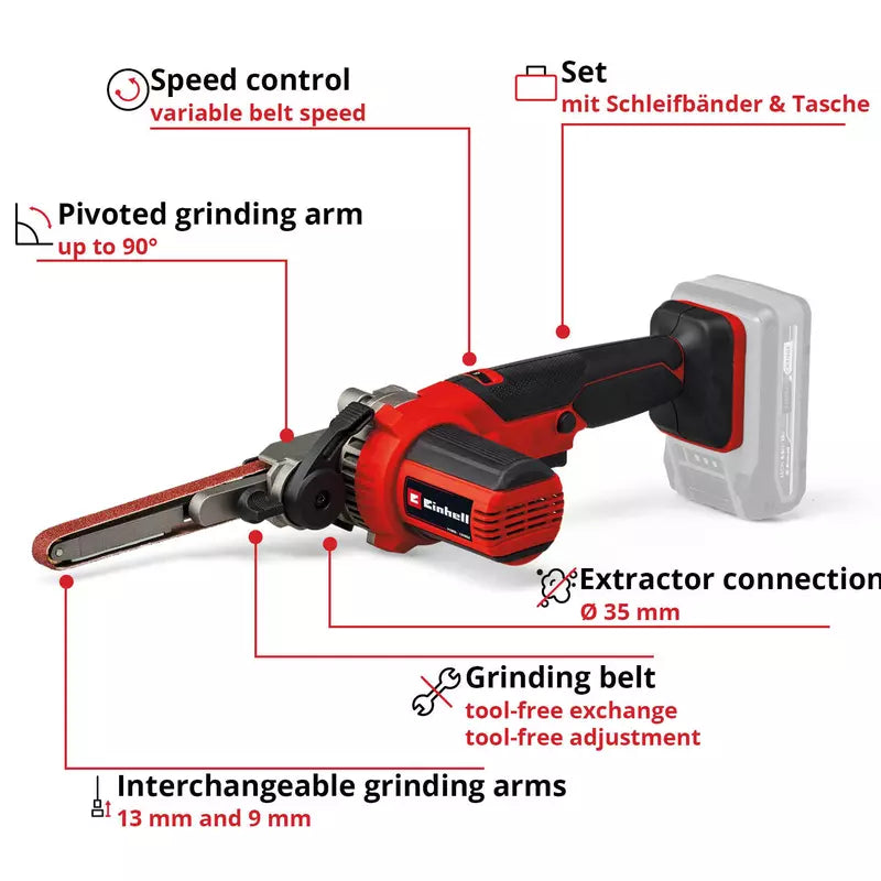 Einhell Cordless Belt File TE-BF 18 Li-solo