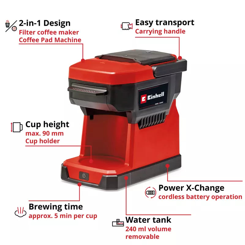 Einhell Cordless Coffee Maker TE-CF 18 Li-Solo