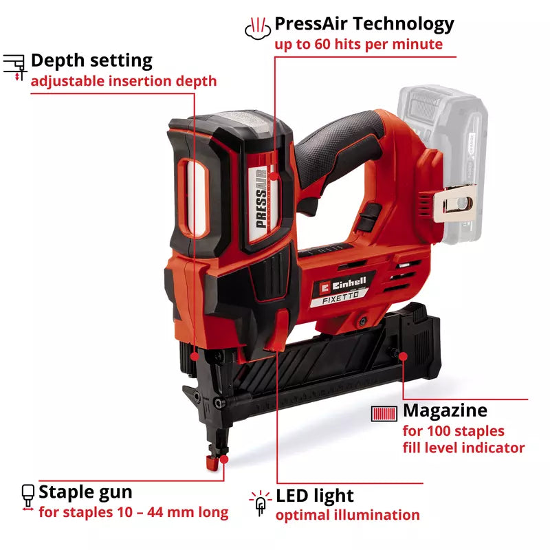 Einhell Cordless Tacker FIXETTO 18/38 S