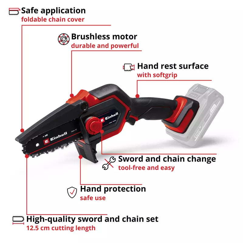 Einhell Cordless Pruning Chain Saw GE-PS 18/15 Li BL-Solo