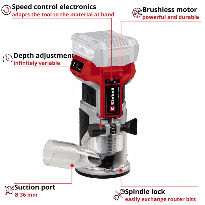 Einhell Cordless Palm Router TP-ET 18 Li BL - Solo