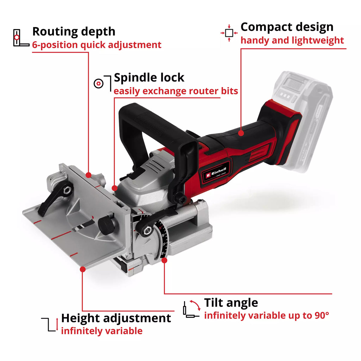 Einhell Cordless Biscuit Jointer TE-BJ 18 Li - Solo 4 - Power Tool Services