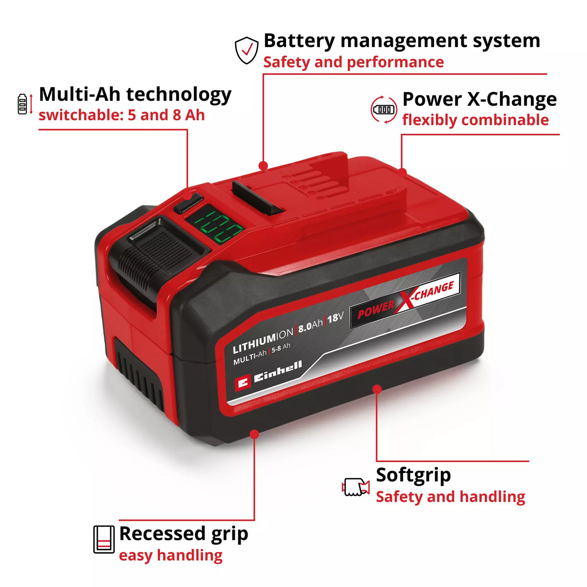 Einhell Battery 18V 5-8Ah Multi-Ah PXC Plus 4511600 3 - Power Tool Services