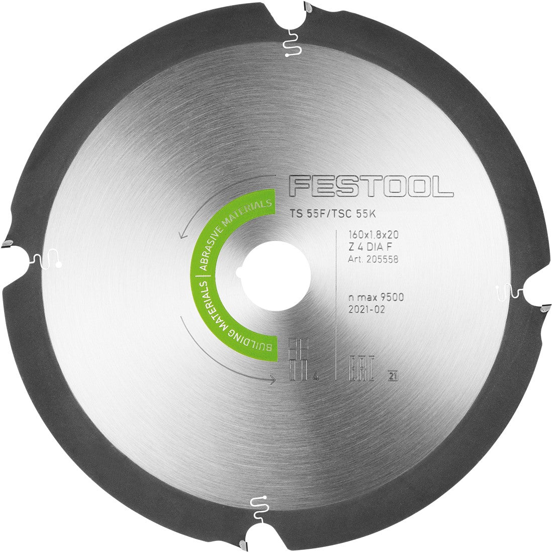 Festool Diamond circular saw blade ABRASIVE MATERIALS DIA 160x1,8x20 F4 205558 Power Tool Services