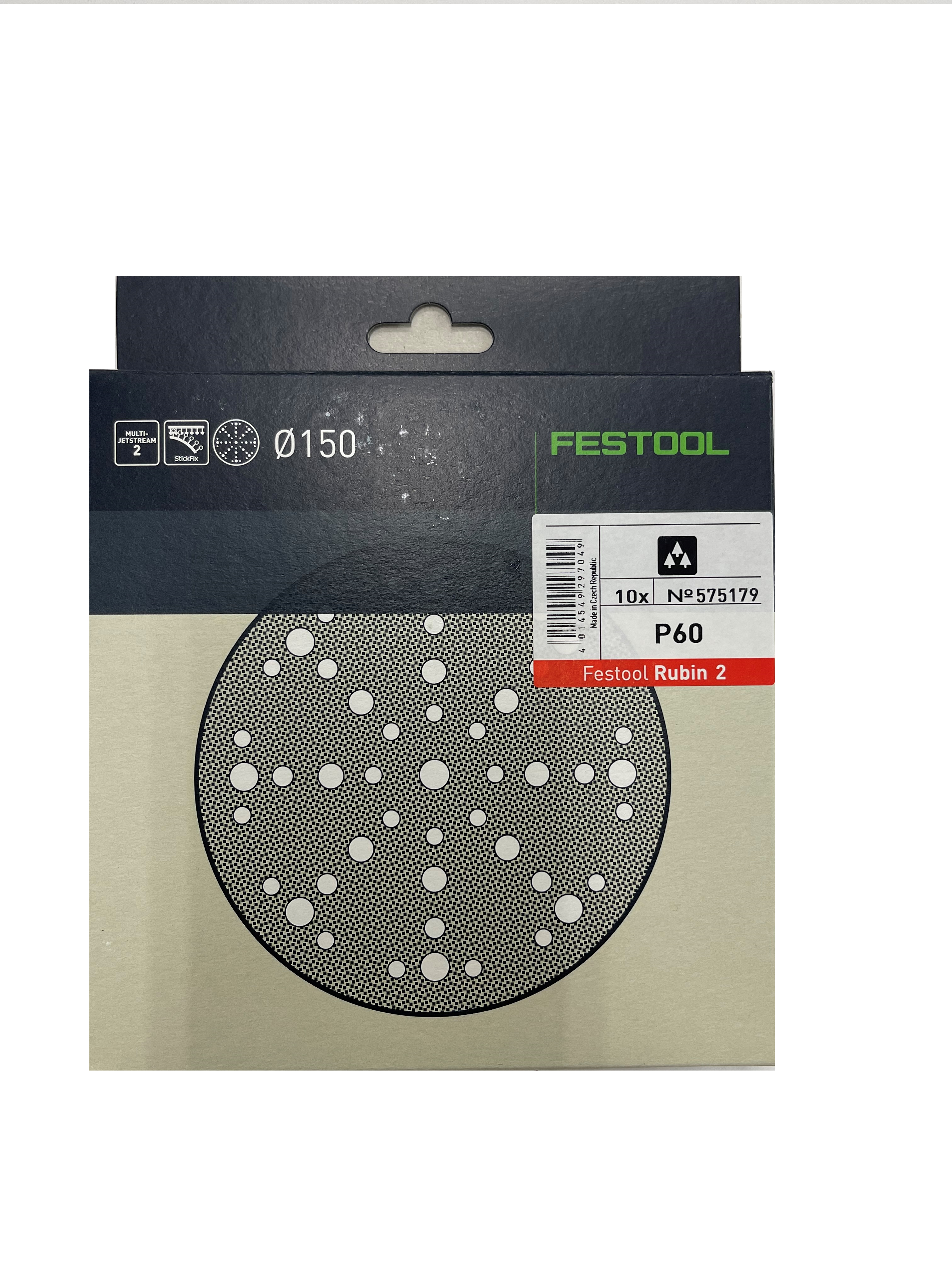Festool Rubin 2 Abrasive Sanding Discs D150/48 Pack of 10 Power Tool Services