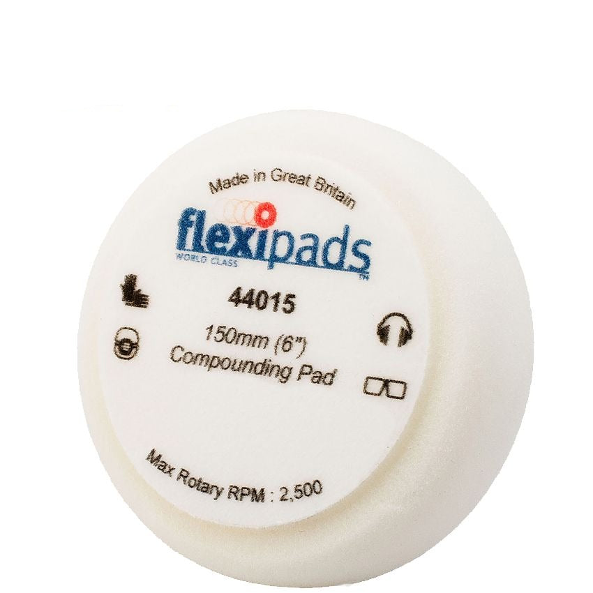 Flexipads White Compounding Sponge 150mm Hook And Loop FLEX 44015 Power Tool Services