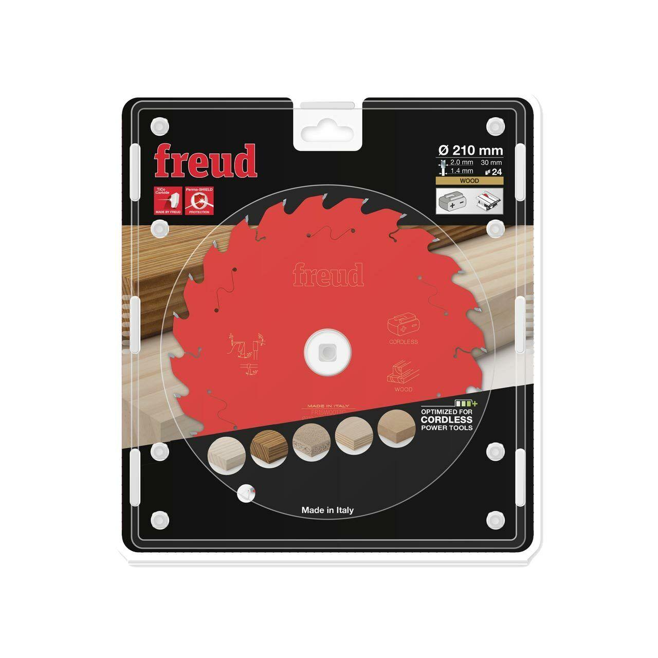 Freud TCT Circular Saw Blade 210MM X 2.0 X 30MM X 24T FR15W001TC Power Tool Services