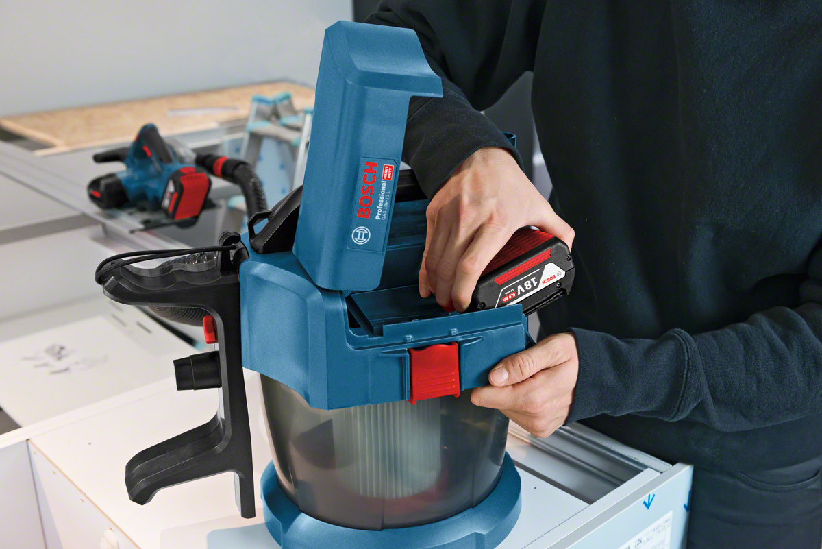 Bosch Professional Cordless Vacuum Cleaner GAS 18V-10 L (Solo) 06019C6302 - Power Tool Services