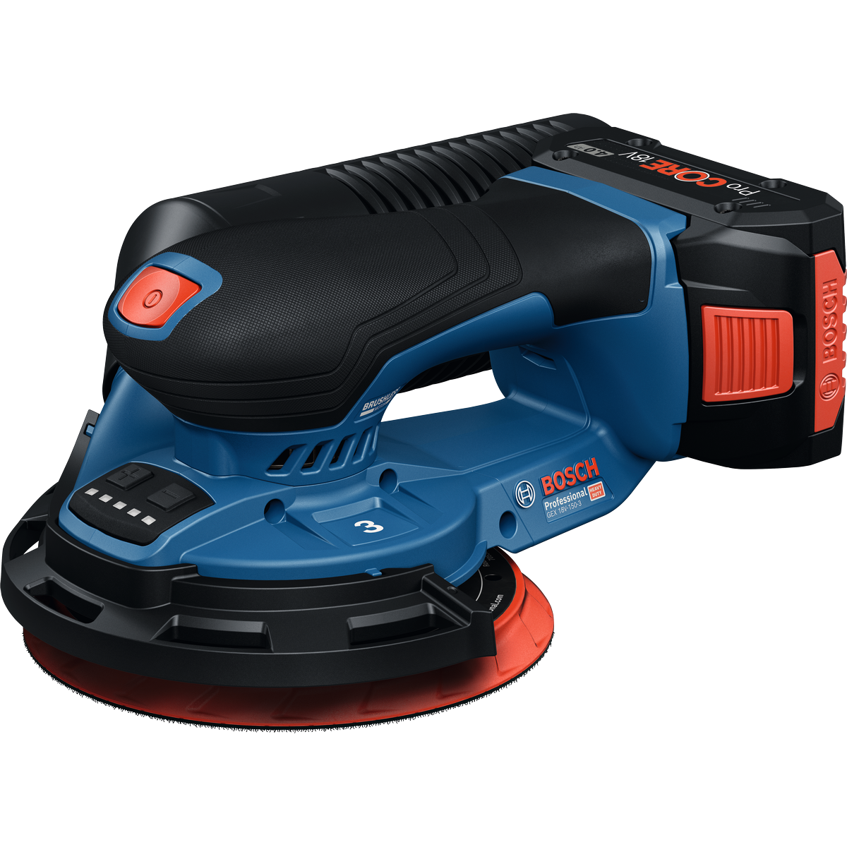 Bosch Professional Cordless Random Orbit Sander GEX 18V-150-3 0601372904 12 - Power Tool Services