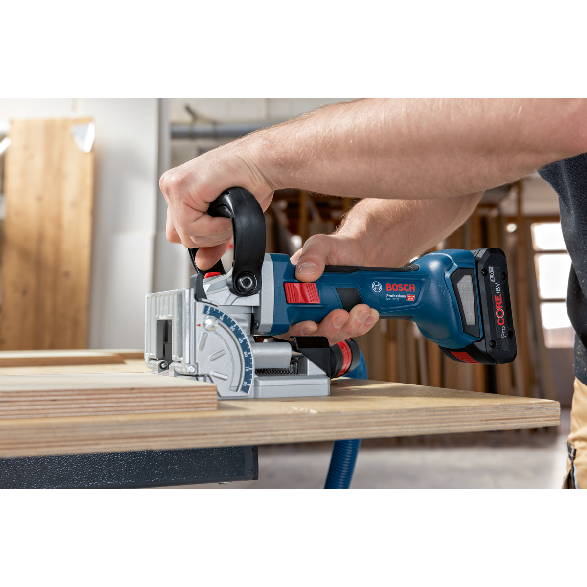 Bosch Professional Cordless Biscuit Joiner GFF 18V-22 11 - Power Tool Services