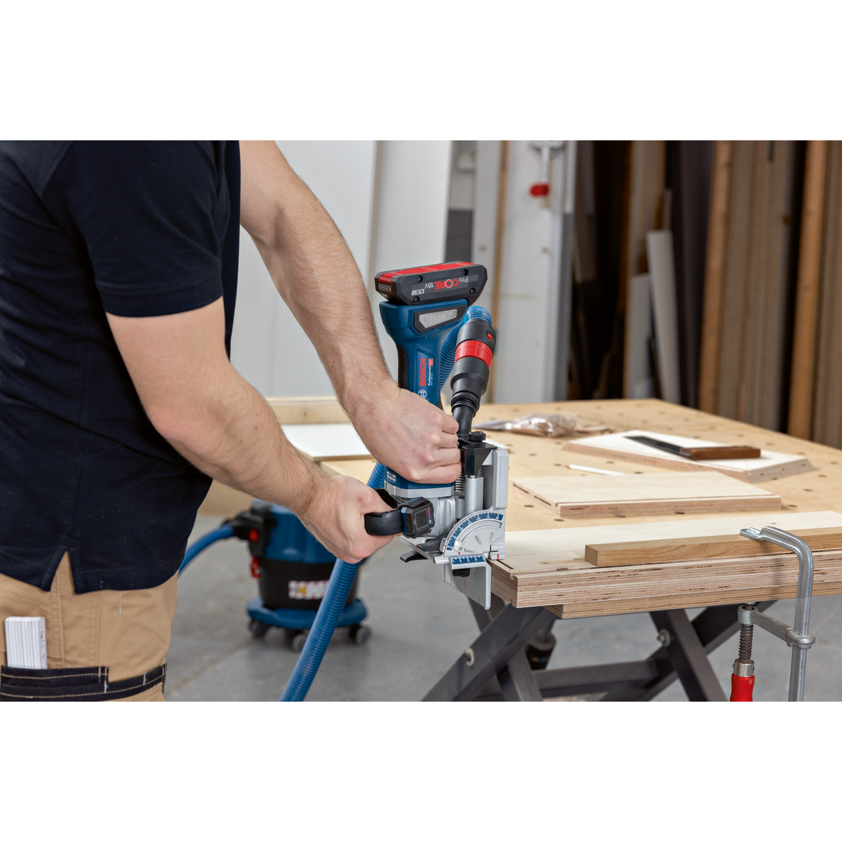 Bosch Professional Cordless Biscuit Joiner GFF 18V-22 10 - Power Tool Services