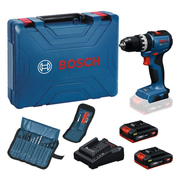 Bosch Professional Cordless Impact Drill GSB 18V-52 (2 x 2.0Ah) Kit 06019S01KF 1 - Power Tool Services