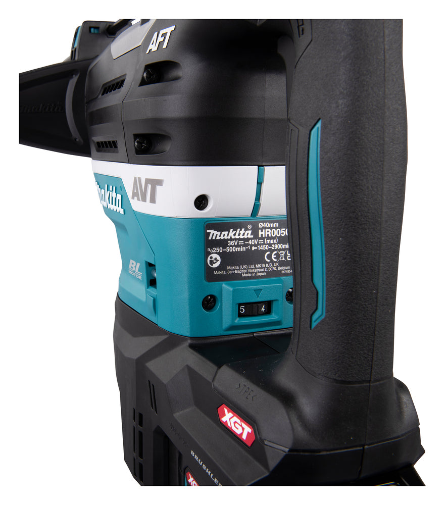 Makita 80V Max XGT Cordless 40mm SDS-Max Rotary Hammer HR005GZ 8 - Power Tool Services