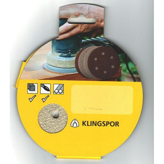 Klingspor Sanding DiscsPre Hookit Ps33 125Mm 8H #40 (5) Pack - PTS