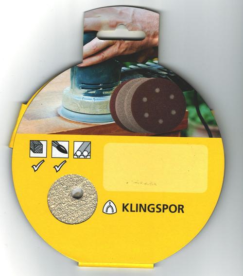 Klingspor Sanding Discs Pre Hookit Ps33 150Mm 8H 5 Pack (Select Grit )
