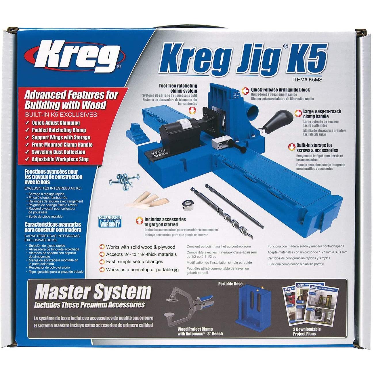 Kreg Pocket Hole Jig K5 Master Pocket Hole System K5MS Power Tool Services